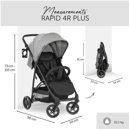 Hauck Rapid 4R Plus Trioset - Grey
