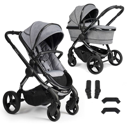 ICANDY Peach 7 Double Twin Pram & Pushchair - Light Grey