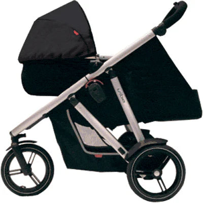 Phil & Teds Vibe Double Stroller with Carrycot - Red