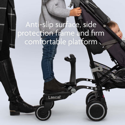 LASCAL BuggyBoard Maxi Plus - Black & Grey Saddle