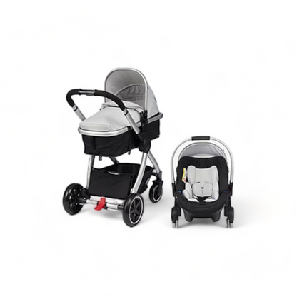 Mothercare 4-wheel Journey 2 in 1 Travel System - Grey