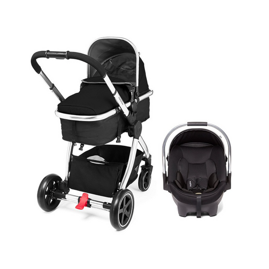 Mothercare 4-wheel Journey 3 in 1 Travel System - Black