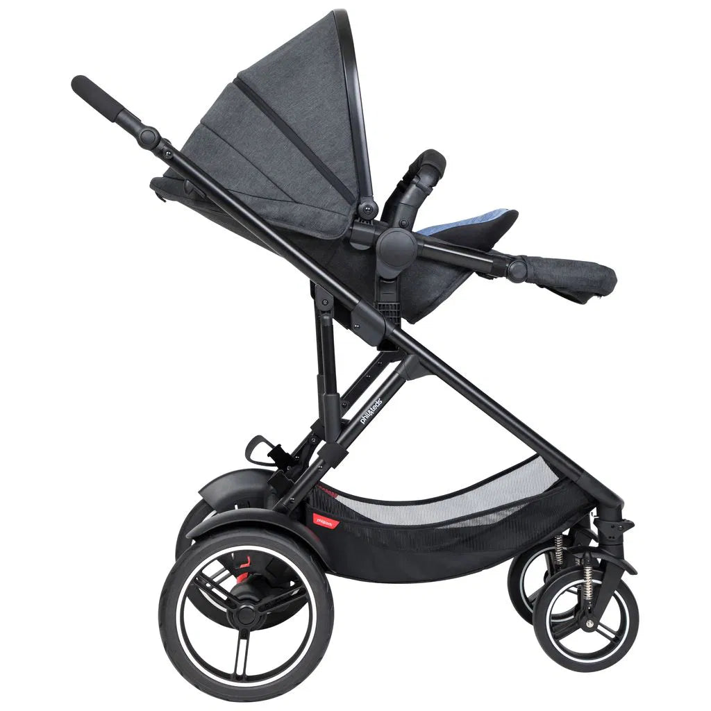 Phil & Teds Voyager V6 Double Stroller - Grey Marl