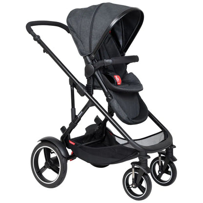 Phil & Teds Voyager V6 Double Stroller - Grey Marl