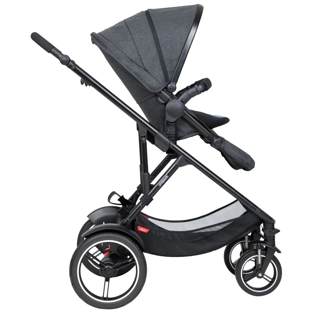 Phil & Teds Voyager V6 Double Stroller - Grey Marl