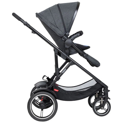 Phil & Teds Voyager V6 Double Stroller - Grey Marl