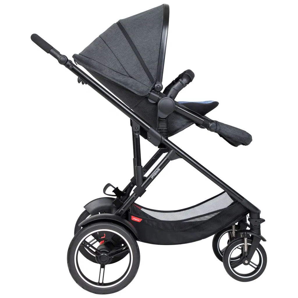 Phil & Teds Voyager V6 Double Stroller - Grey Marl