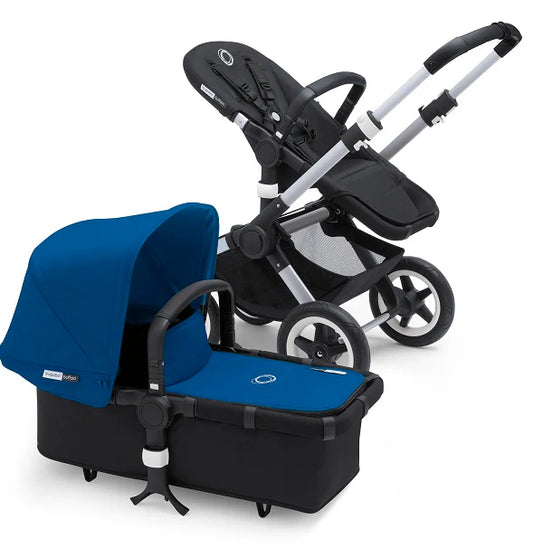 Bugaboo Buffalo Classic+ Pushchair - Blue on Silver Chassis