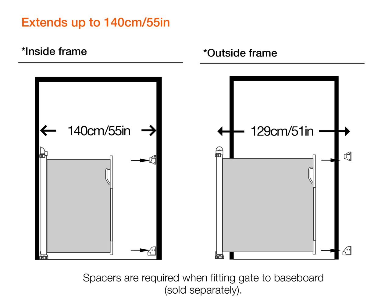 Dreambaby Retractable Gate - White