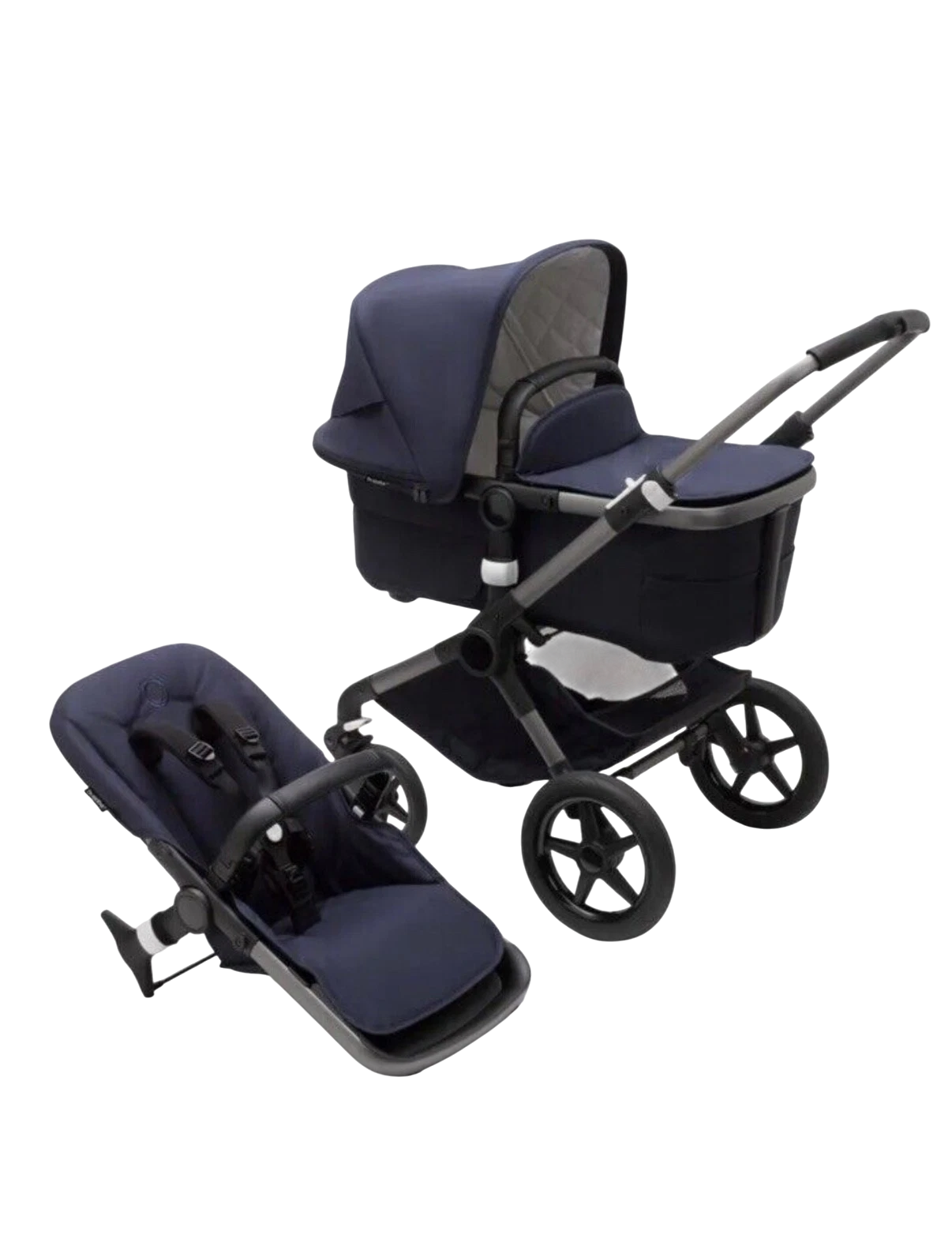 Bugaboo Fox 2 Pram & Pushchair Black Chassis/ Classic Navy
