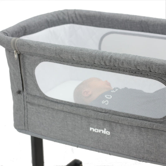 nania Bedside Crib DODI - 2 in 1 Extra Bed - Grey